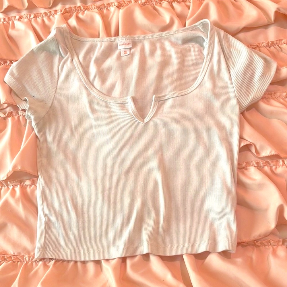 I am selling a white crop top that I bought from Target! :)
